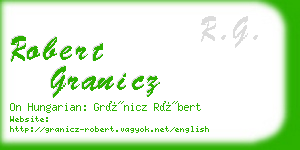 robert granicz business card